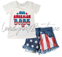 All American babe shorts outfit