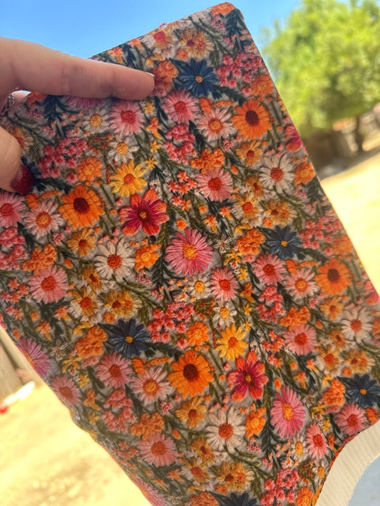 Floral embroidery summer