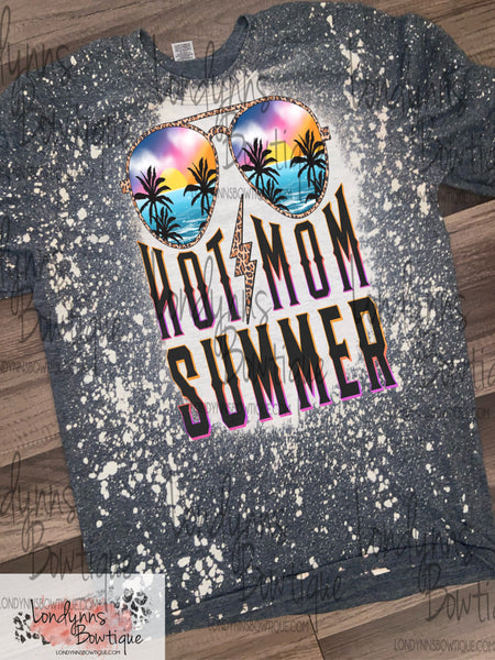 Hot mom summer bleached  shirt