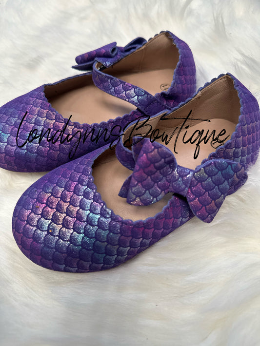 Purple mermaid flats