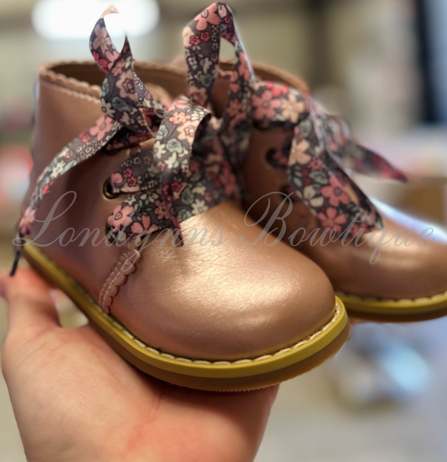 Rose gold boots