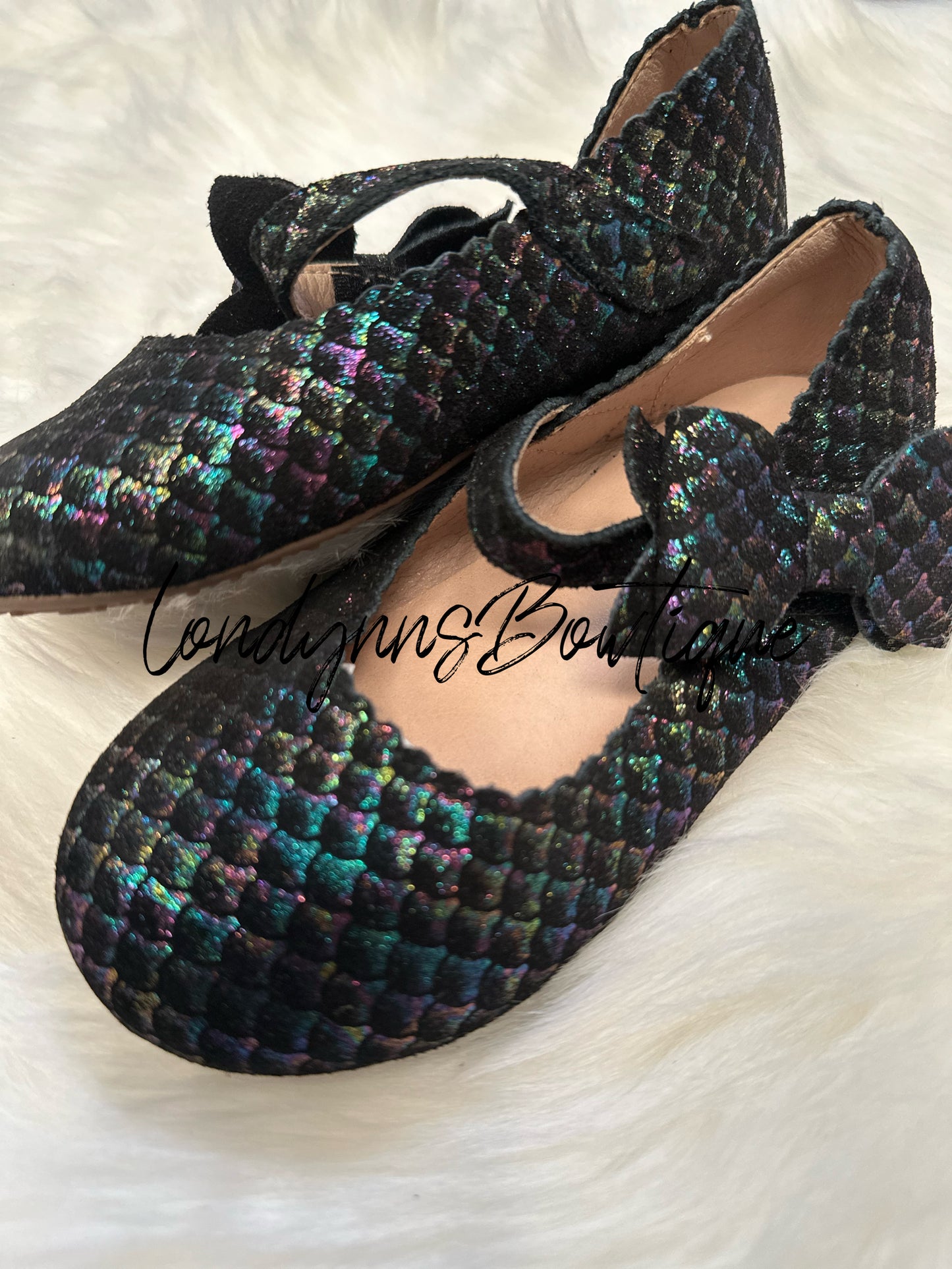 Multicolor  mermaid flats