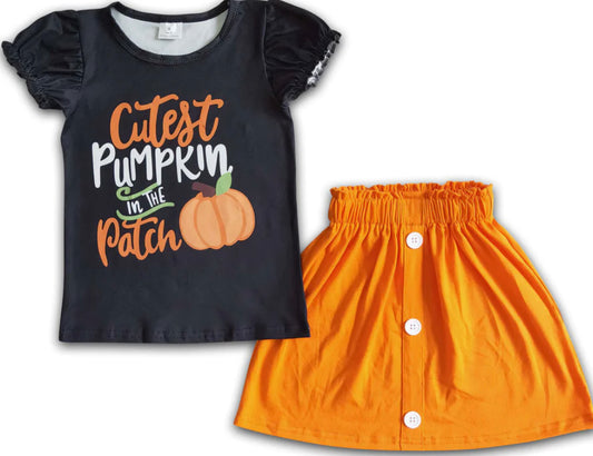 Cutest pumpkin in the patch skirt outfit