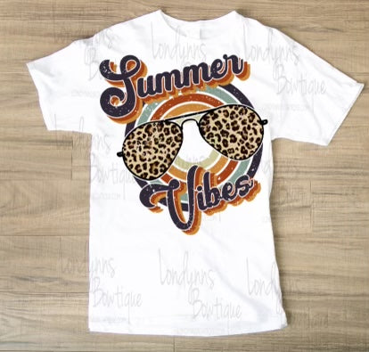 Summer Vibes Cheetah Sunglasses SHIRT