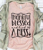 Thankful Blessed Kind of A Mess Shirt