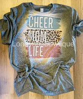Cheer mom life bleached shirt