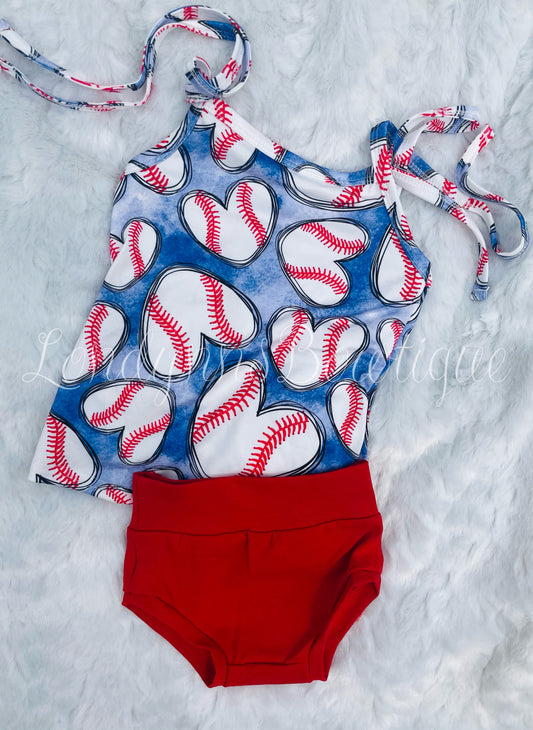 Baseball Bummie shirt set