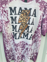 Mama leopard adult bleached shirt