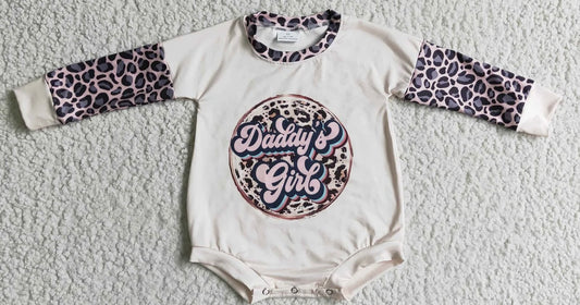 Daddy’s girl leopard sweater romper