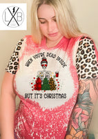 Dead inside but it’s Christmas adult bleached shirt