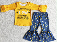 Proof god answers prayers bell bottom Boutique outfit
