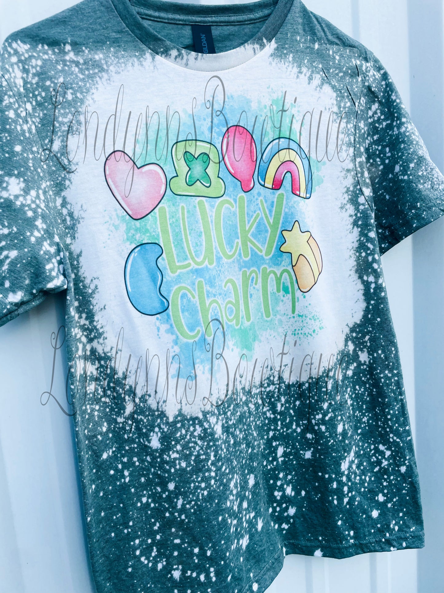Lucky charm  adult bleached shirt