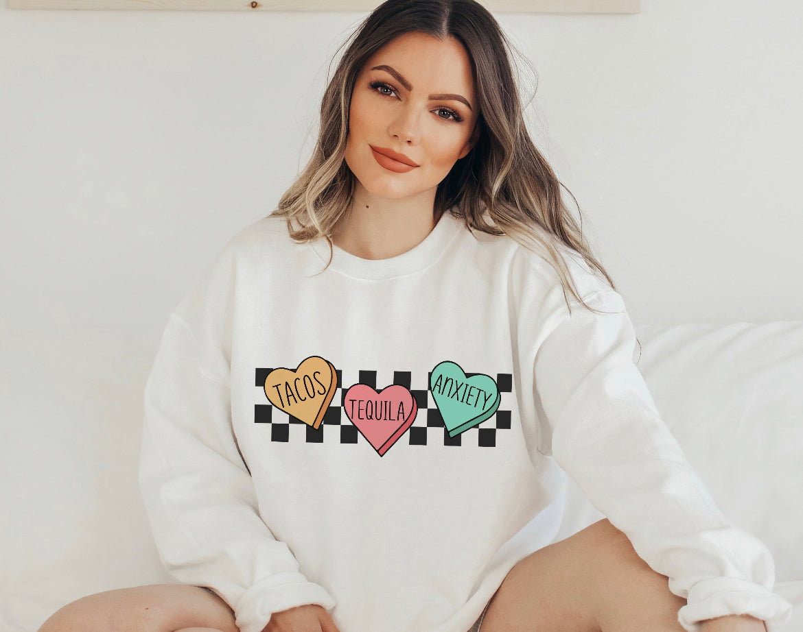 Tacos tequila crewneck sweatshirt