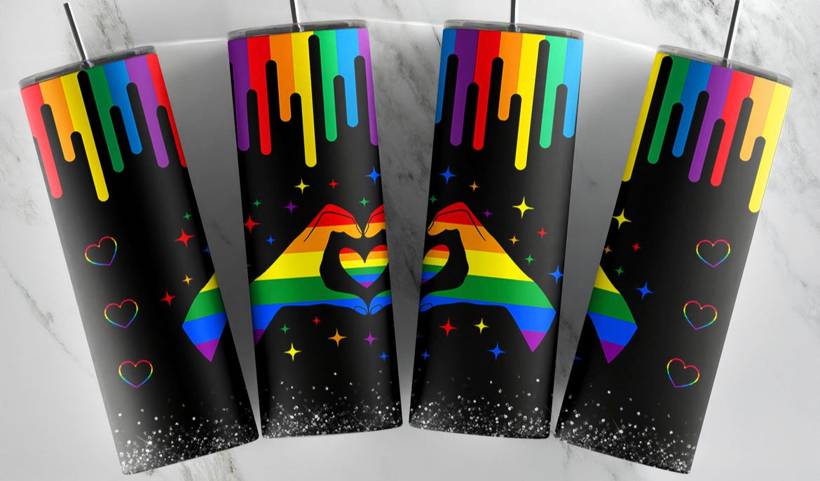 Pride rainbow tumbler