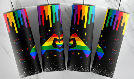 Pride rainbow tumbler