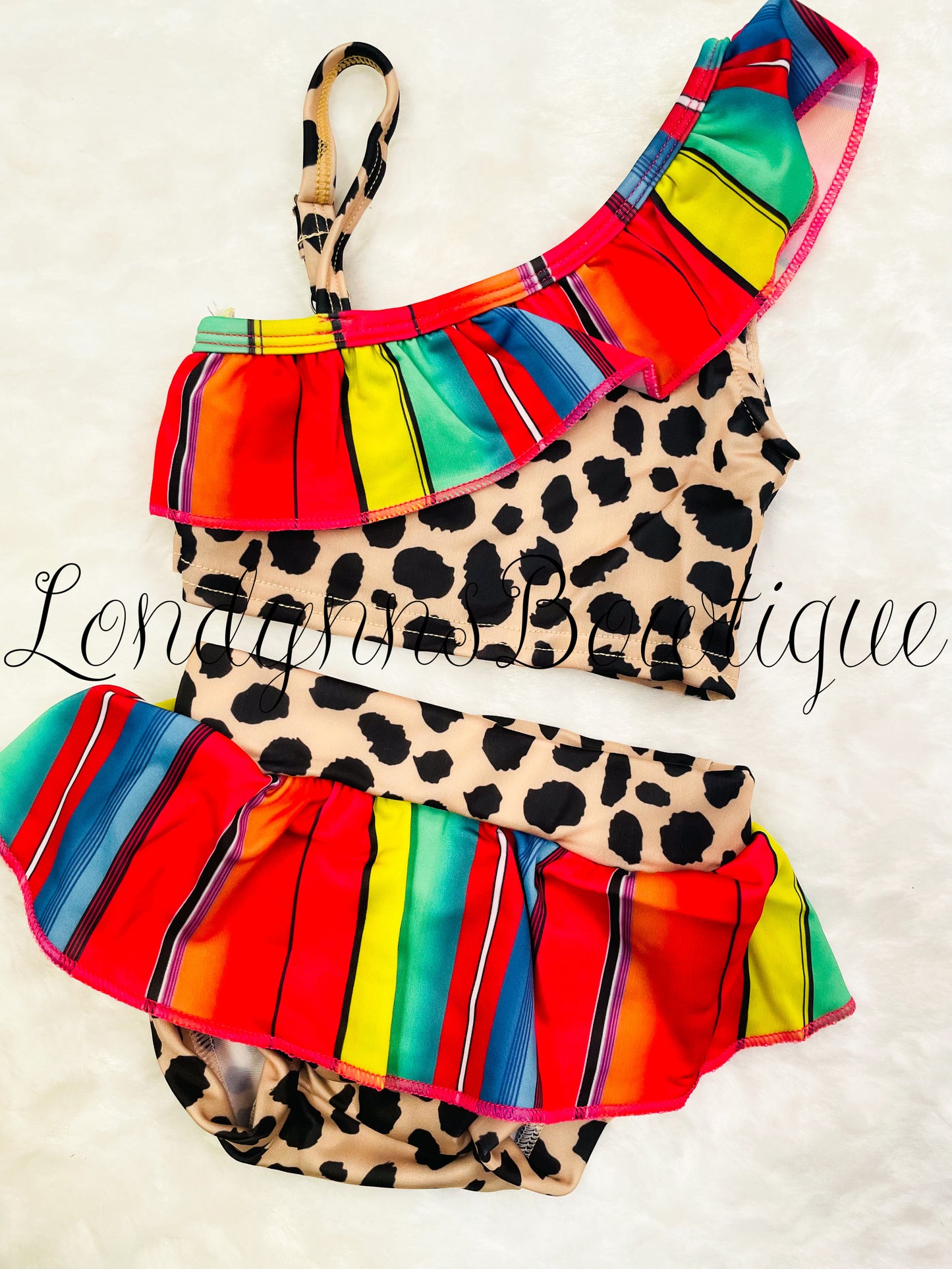 Serape leopard bathing suit
