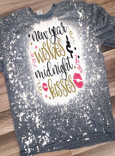 New year wishes midnight kisses YOUTH Bleached shirts