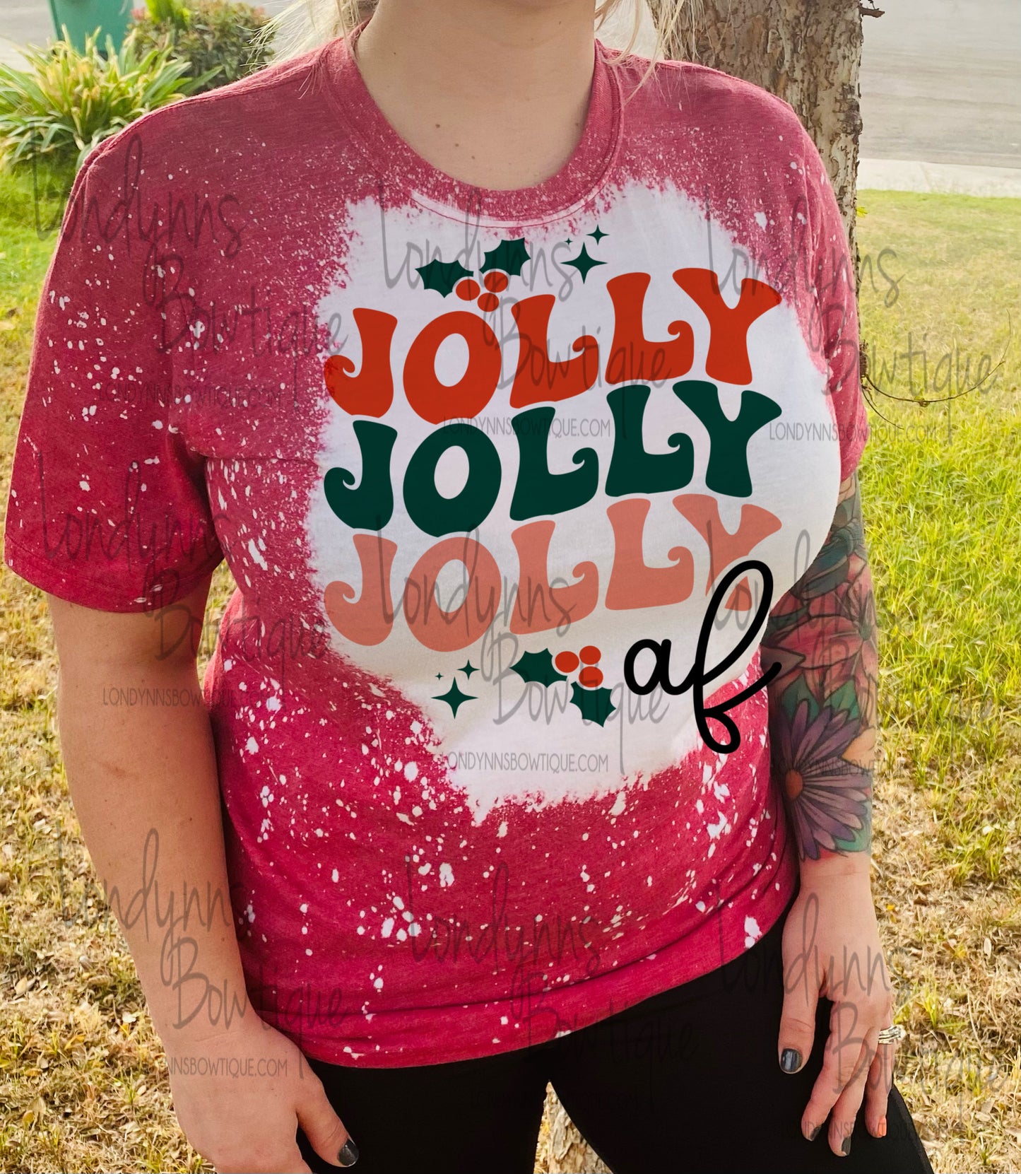Jolly af Christmas bleached shirt