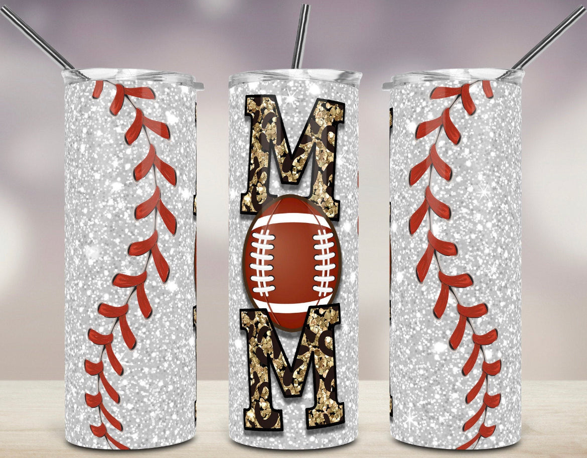 Football mom tumbler