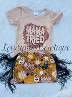 Mama tried fringe skirt shirt outfit