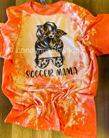 Soccer mama bun bleached shirt