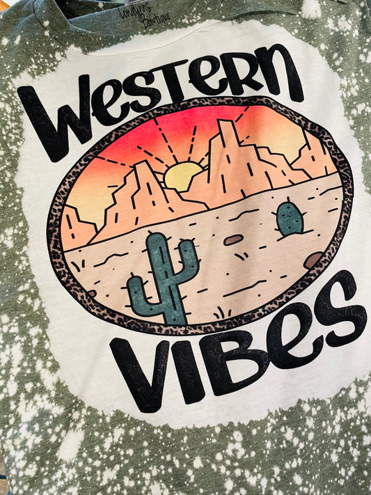 Western vibes bleached shirt