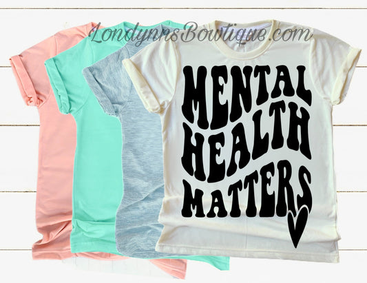 Mental health matters short sleeve sublimation shirt adult