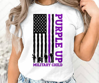 Purple up for military child  TODDLER/KIDS Sublimation shirts