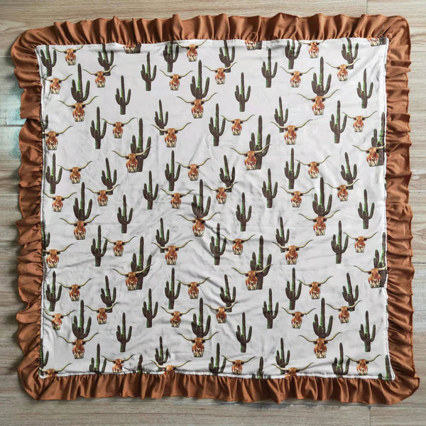 Cactus minky blanket 74x83