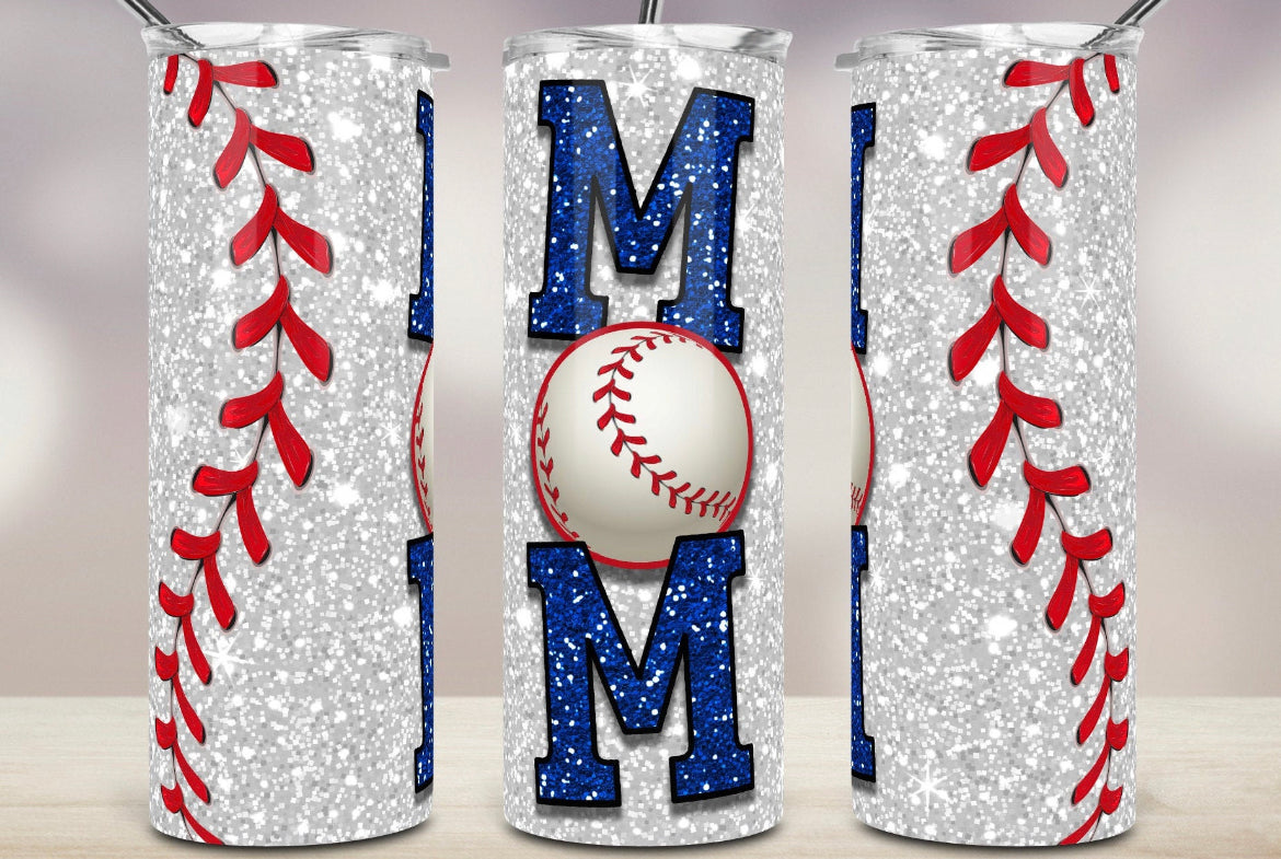 Baseball mom tumbler