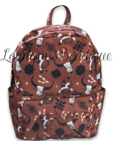 Brown western backpack