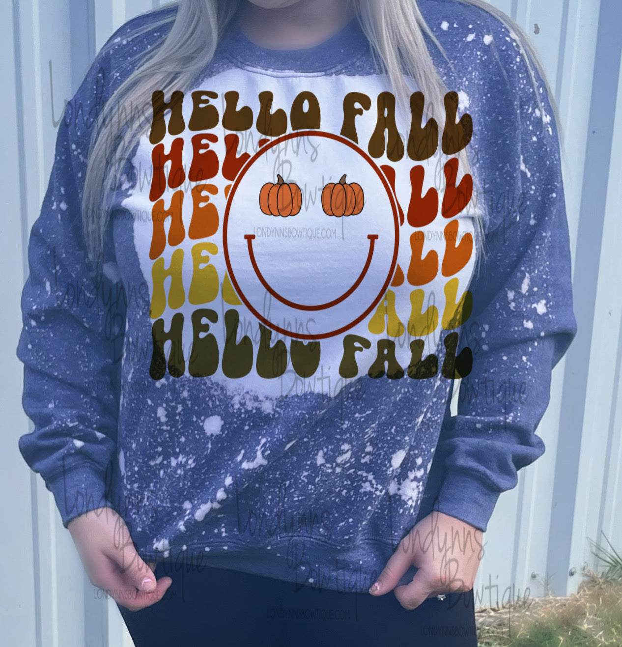 Hello fall Bleached sweatshirt