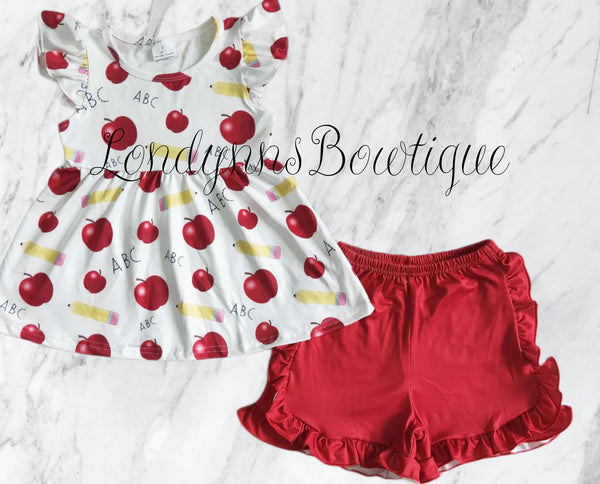 ABC apple back to school boutique outfit