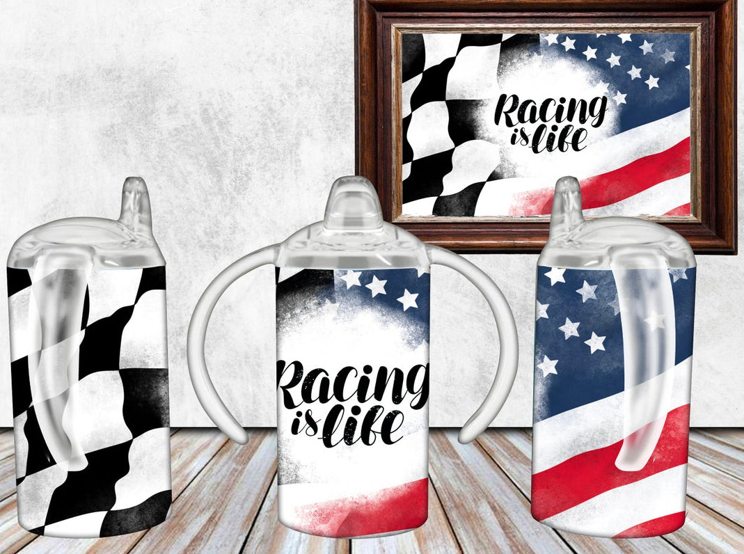 Racing is life tumbler