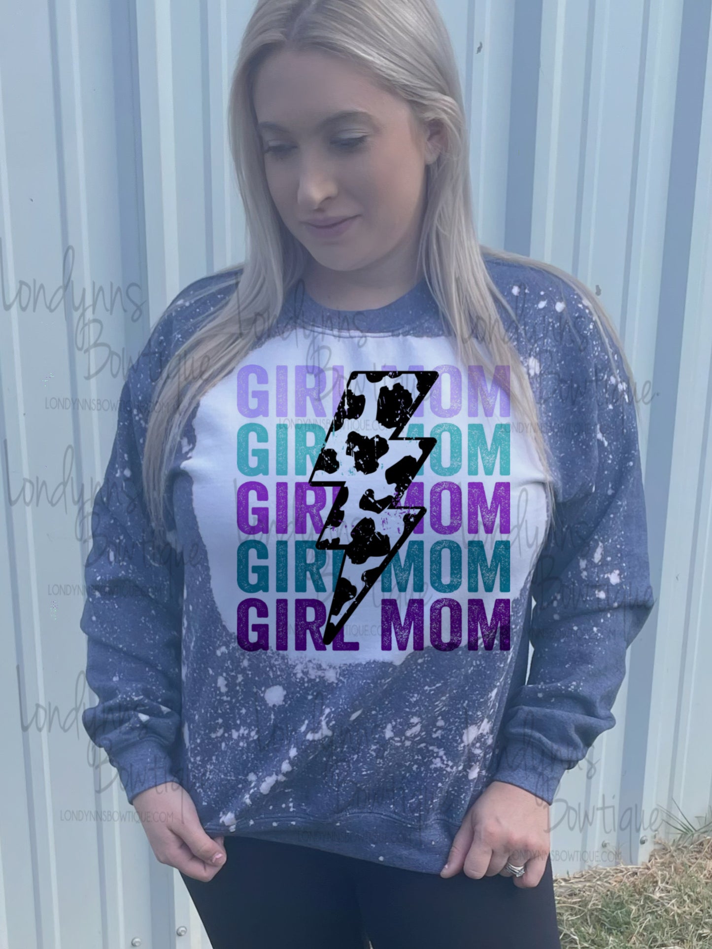 Girl mom Bleached sweatshirt