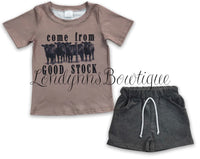 Come from good stock shirt shorts outfit