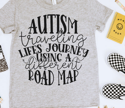 Autism traveling life journey TODDLER/KIDS Sublimation shirts
