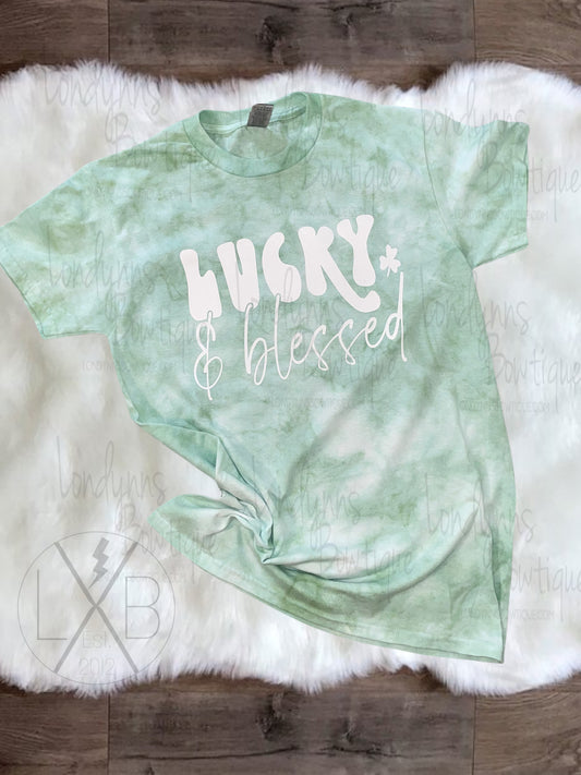 Lucky & blessed green st Patrick’s day shirt