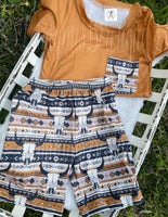 Western shirt shorts outfit
