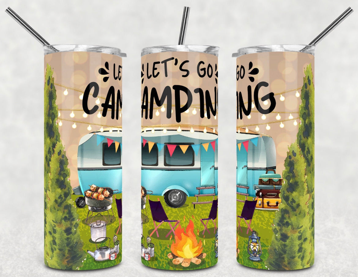Let’s go camping tumbler