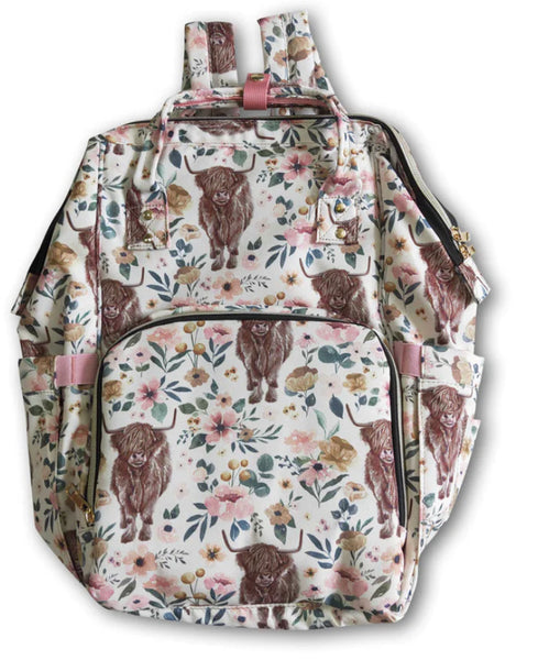 Pink floral Heifer backpack