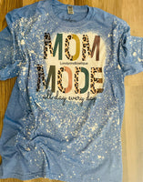 Mom mode cheetah  Adults Bleached Shirt