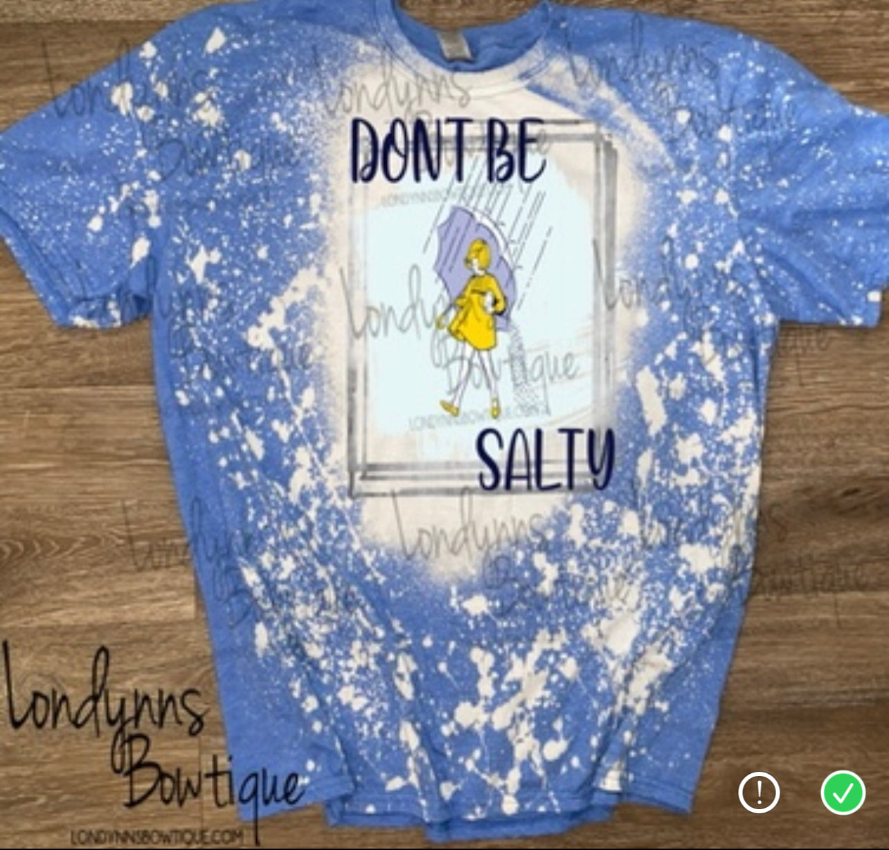 Don’t be salty KIDS Bleached shirts