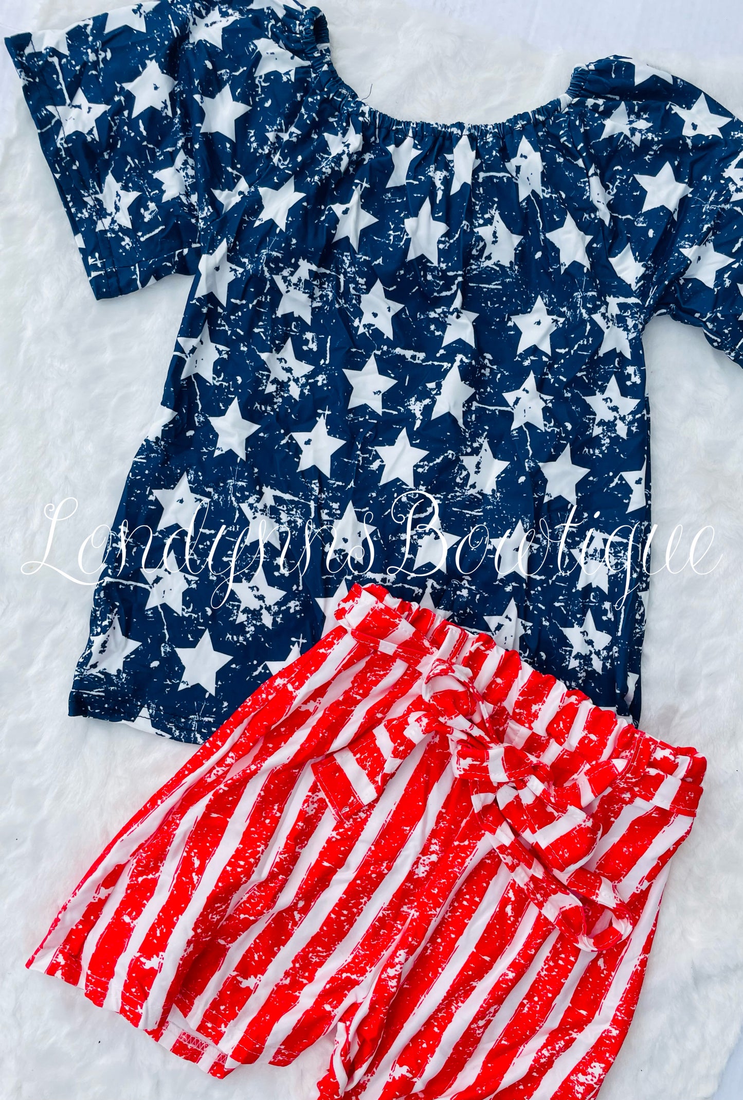 Flag star stripes  shorts outfit
